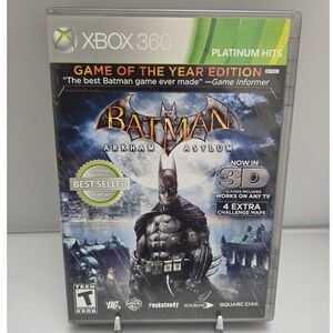 Batman Arkham Asylum (GOTY) & City Bundle - Microsoft‎ Xbox 360 2 Games Working